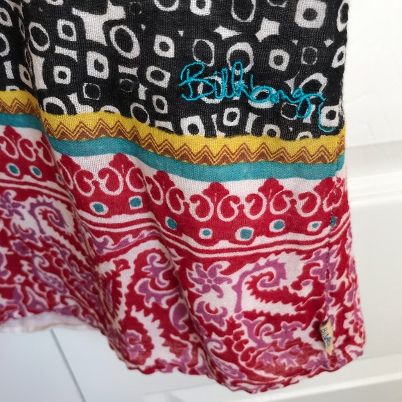 Billabong Boho Cotton Cover Up Size Small EUC Multi Color - Picture 13 of 16